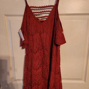 Love Fire Dress, Size L, Color: Burnt Orange